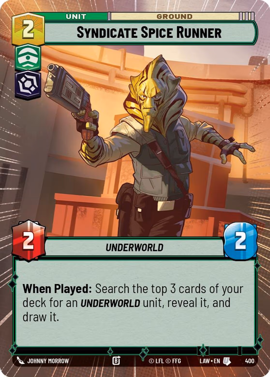 Syndicate Spice Runner LAW-400 Hyperspace Star Wars Unlimited card