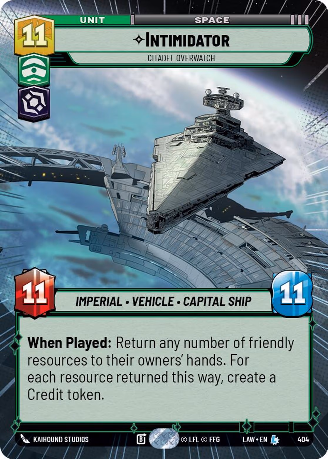 Intimidator - Citadel Overwatch LAW-404 Hyperspace Star Wars Unlimited card