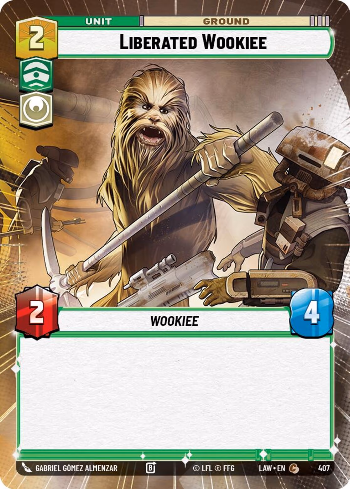 Liberated Wookiee LAW-407 Hyperspace Star Wars Unlimited card