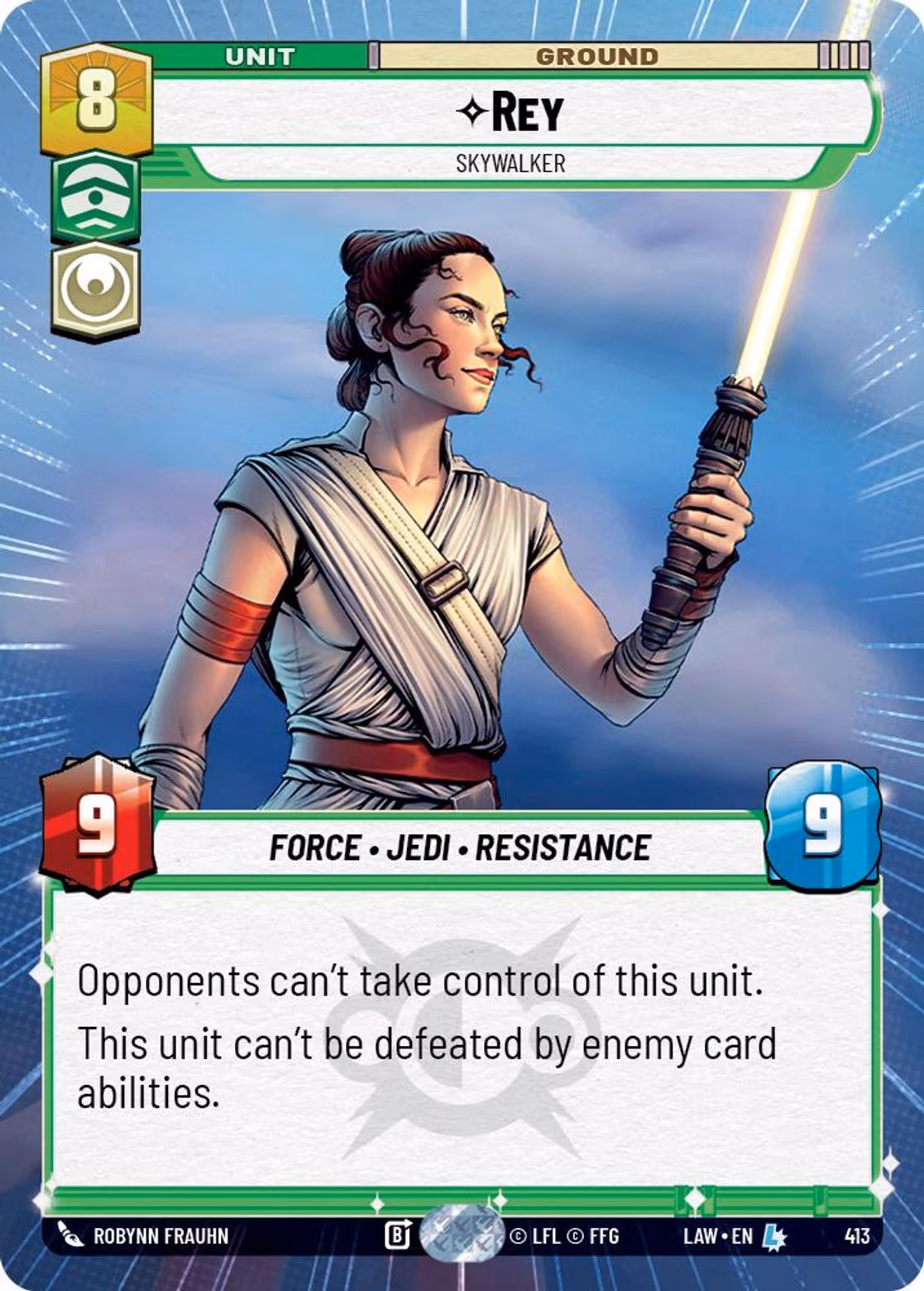 Rey - Skywalker LAW-413 Hyperspace Star Wars Unlimited card