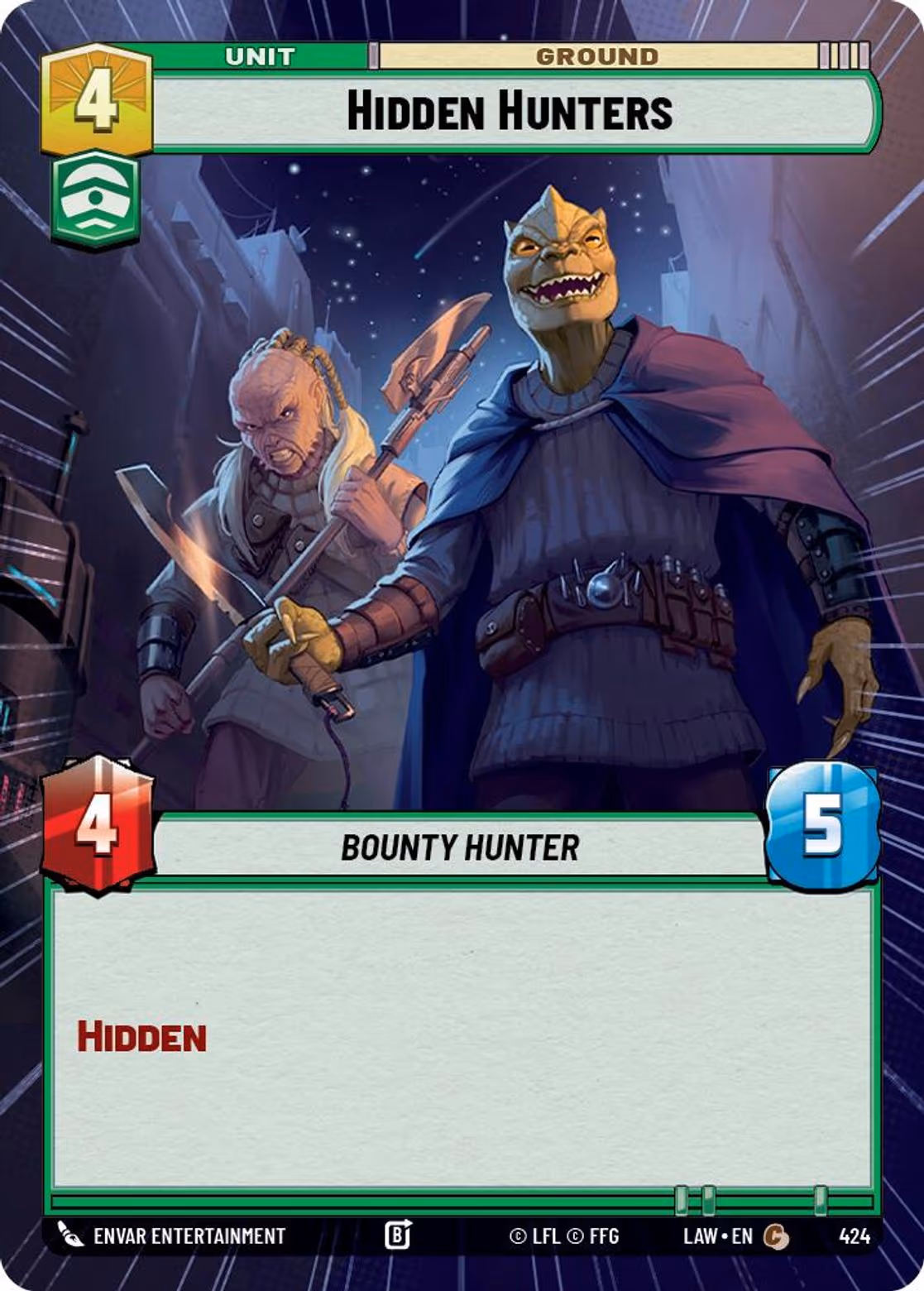 Hidden Hunters LAW-424 Hyperspace Star Wars Unlimited card