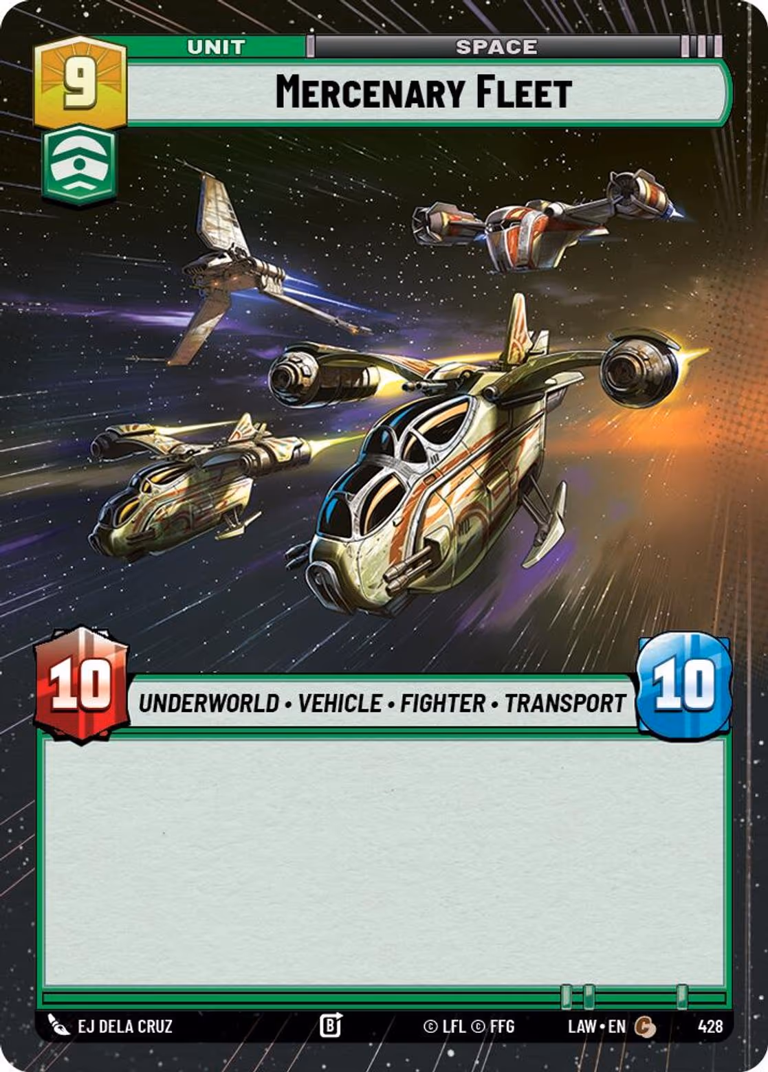Mercenary Fleet LAW-428 Hyperspace Star Wars Unlimited card