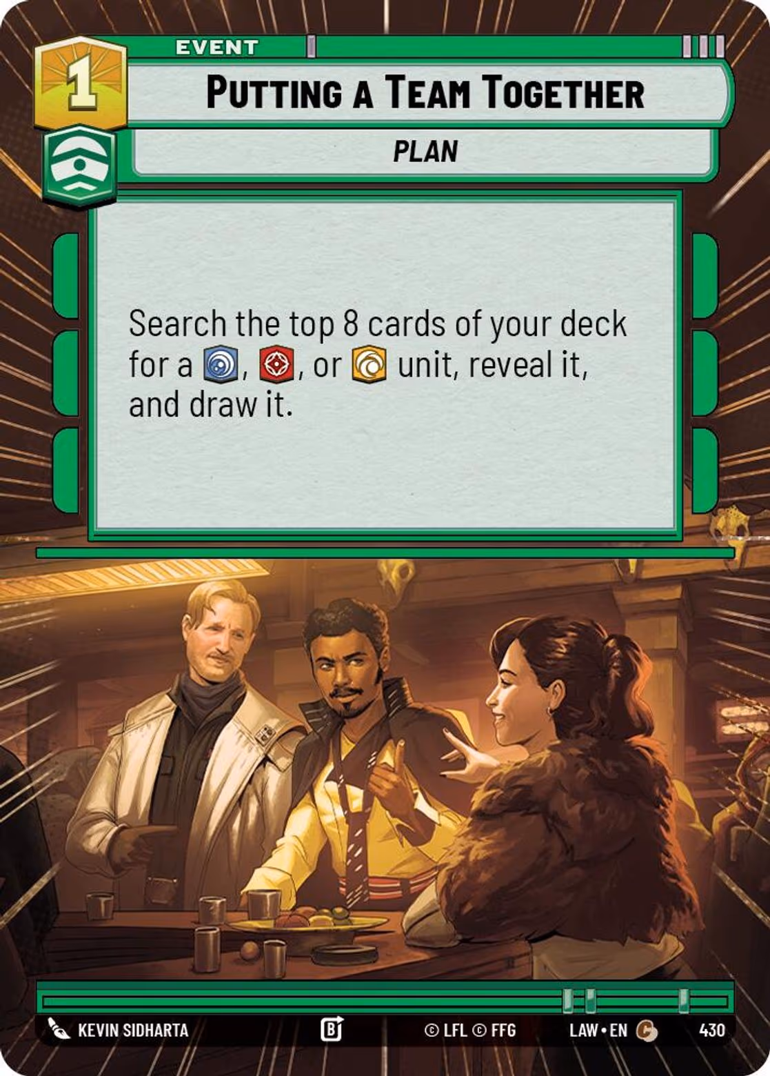 Putting a Team Together LAW-430 Hyperspace Star Wars Unlimited card