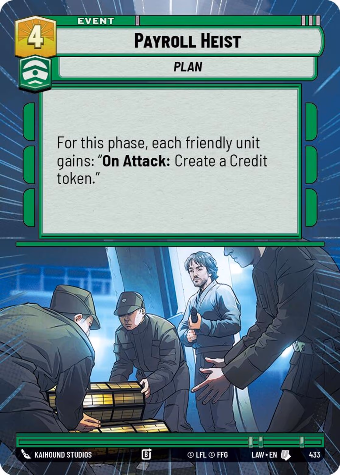 Payroll Heist LAW-433 Hyperspace Star Wars Unlimited card