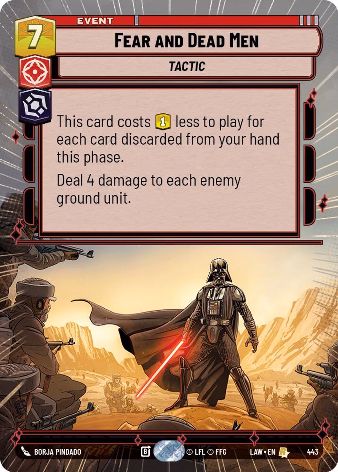 Fear and Dead Men LAW-443 Hyperspace Star Wars Unlimited card