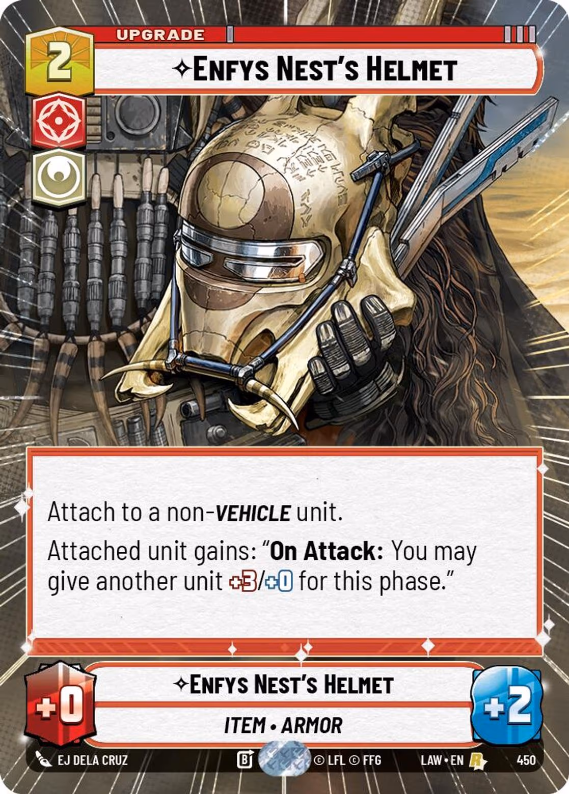 Enfys Nest's Helmet LAW-450 Hyperspace Star Wars Unlimited card