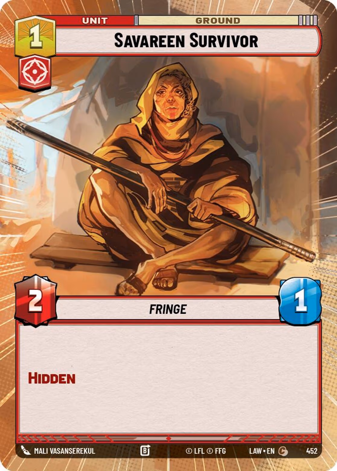 Savareen Survivor LAW-452 Hyperspace Star Wars Unlimited card