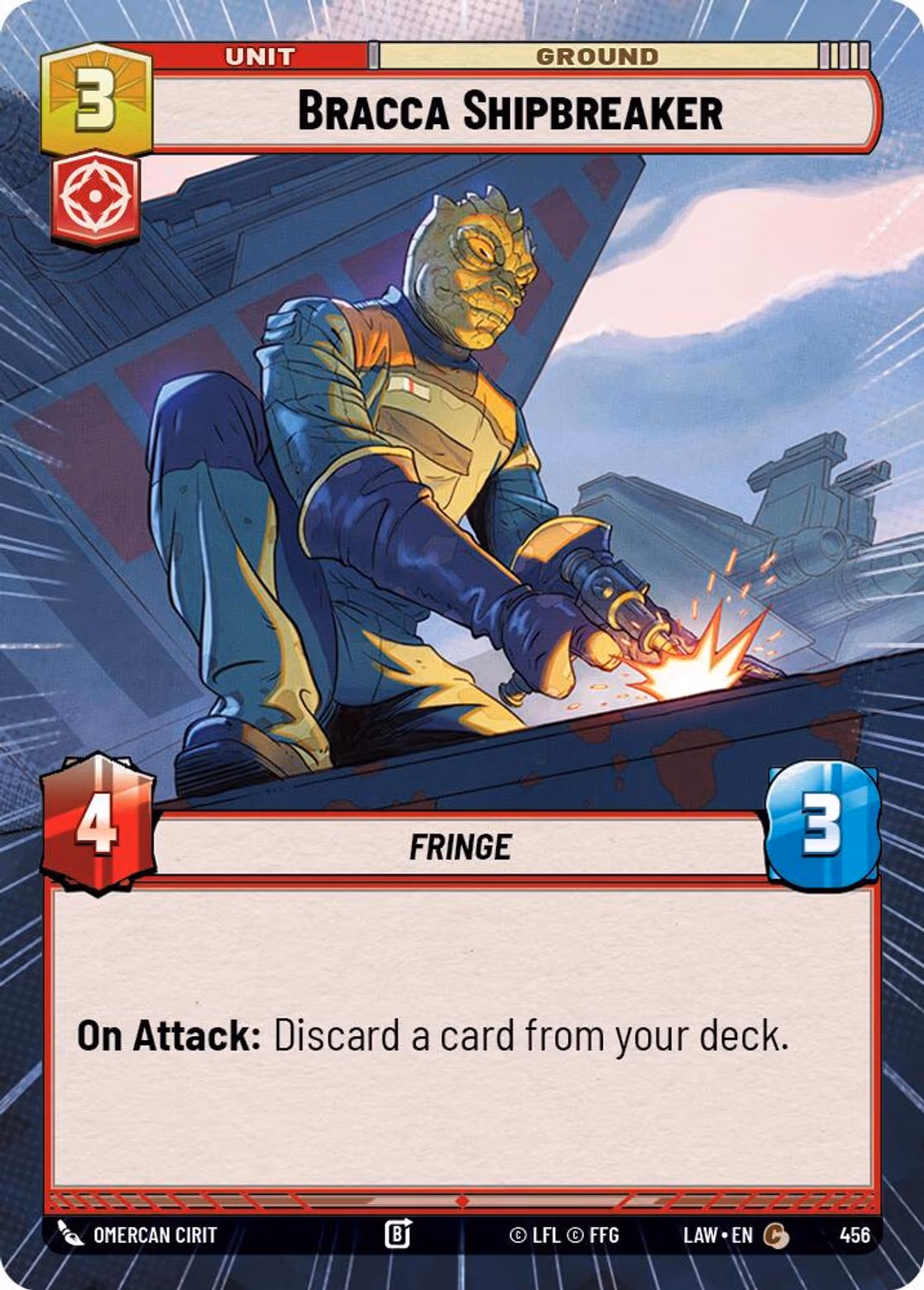 Bracca Shipbreaker LAW-456 Hyperspace Star Wars Unlimited card