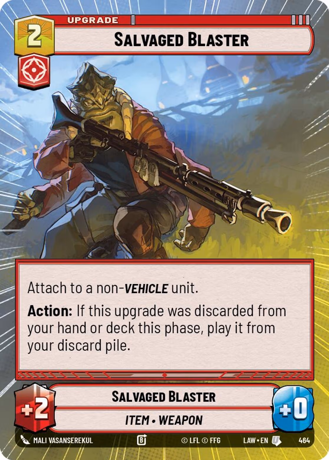 Salvaged Blaster LAW-464 Hyperspace Star Wars Unlimited card