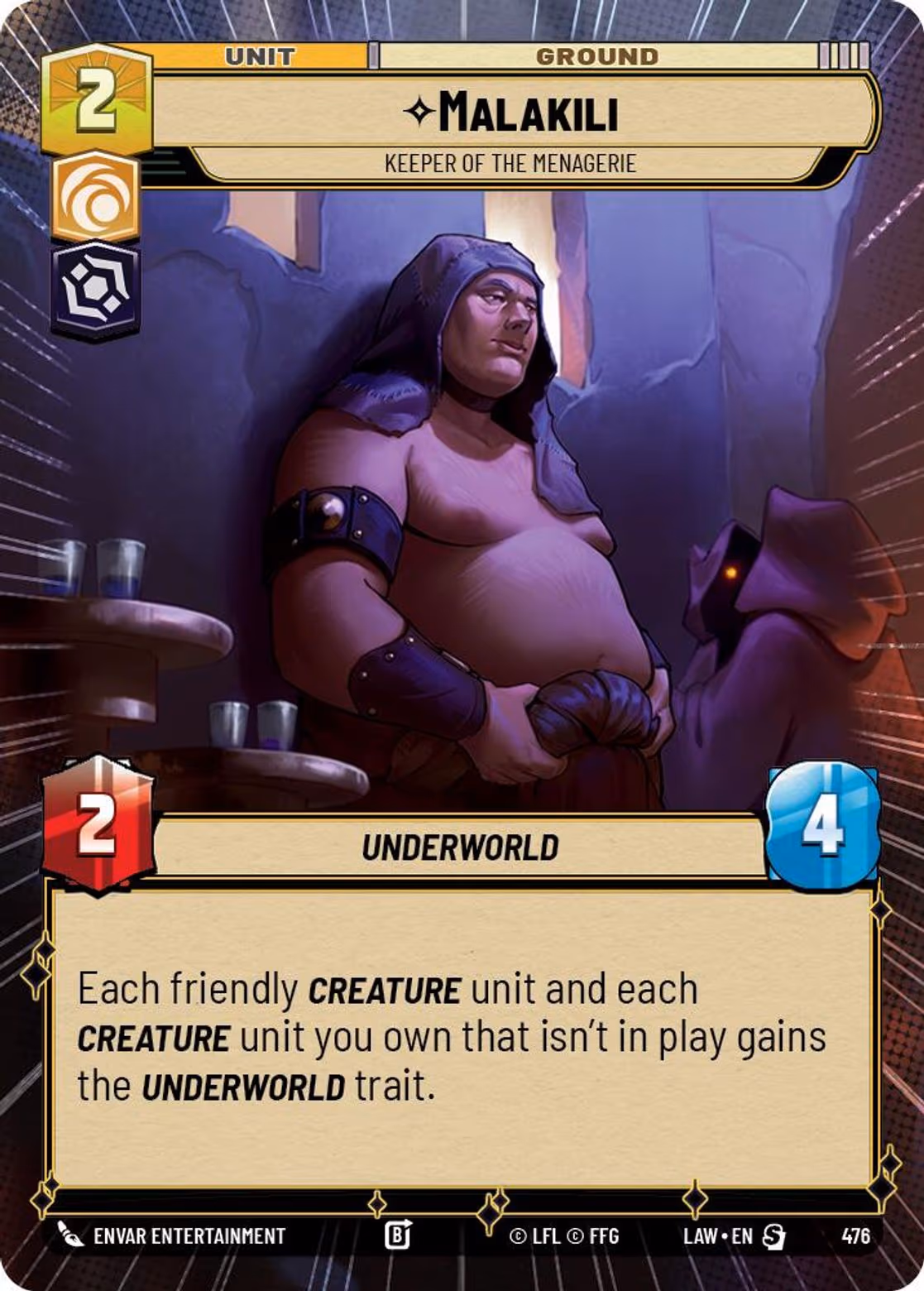 Malakili - Keeper of the Menagerie LAW-476 Hyperspace Star Wars Unlimited card