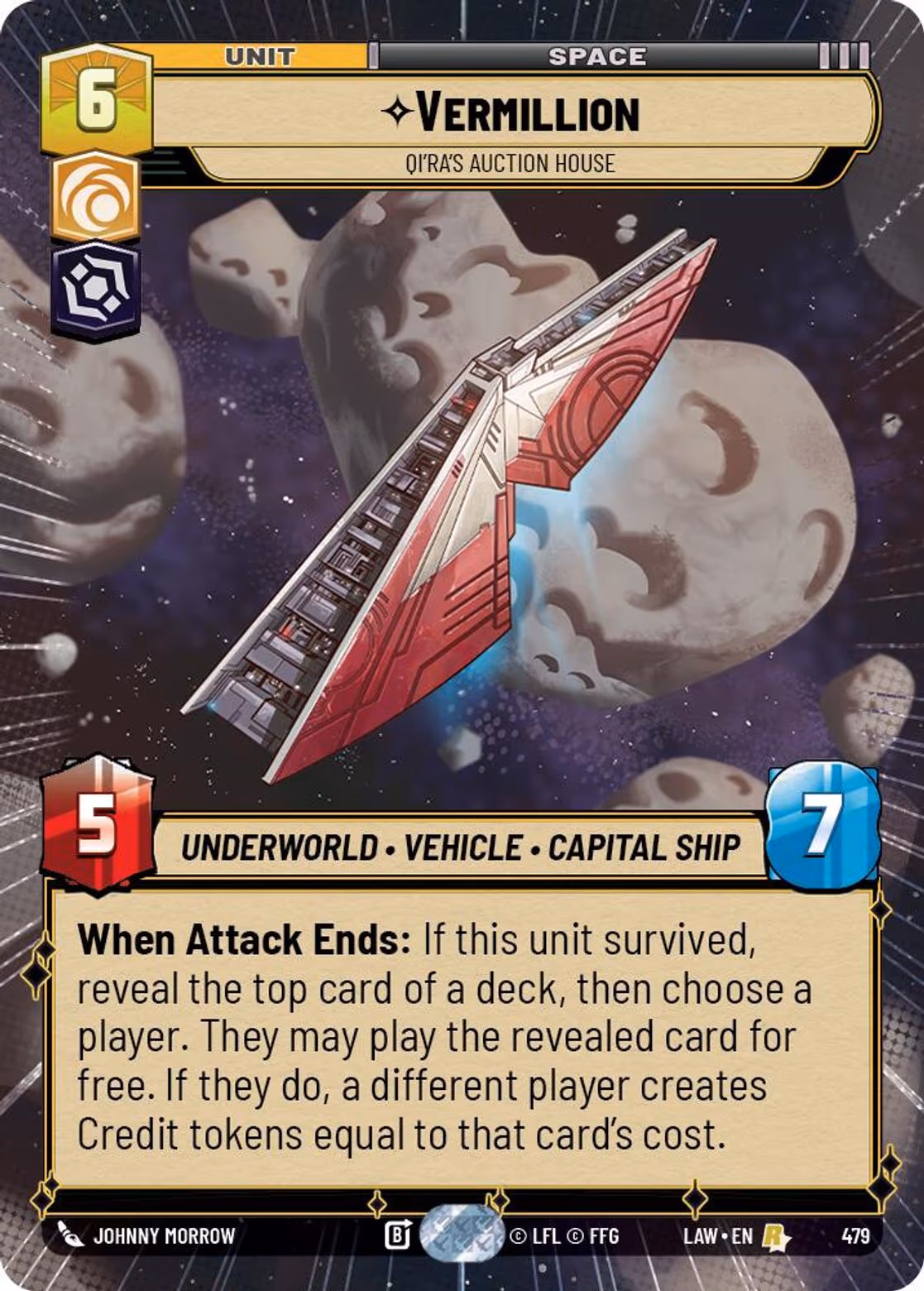 Vermillion - Qi'ra's Auction House LAW-479 Hyperspace Star Wars Unlimited card
