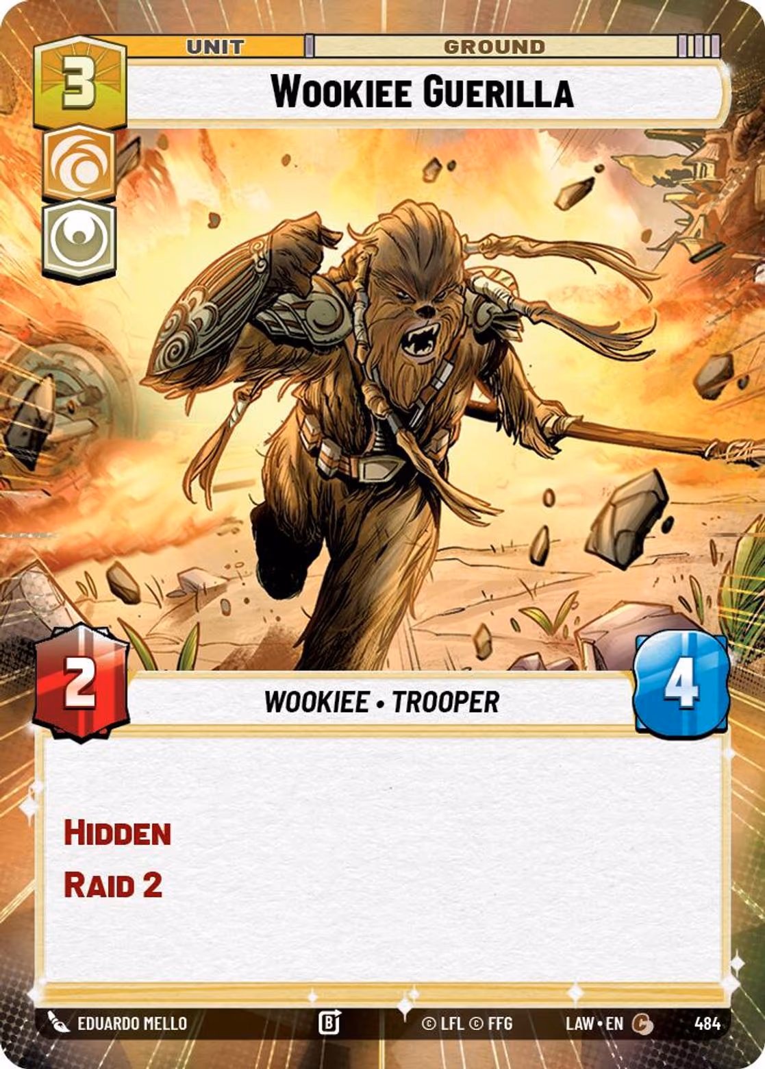 Wookiee Guerilla LAW-484 Hyperspace Star Wars Unlimited card
