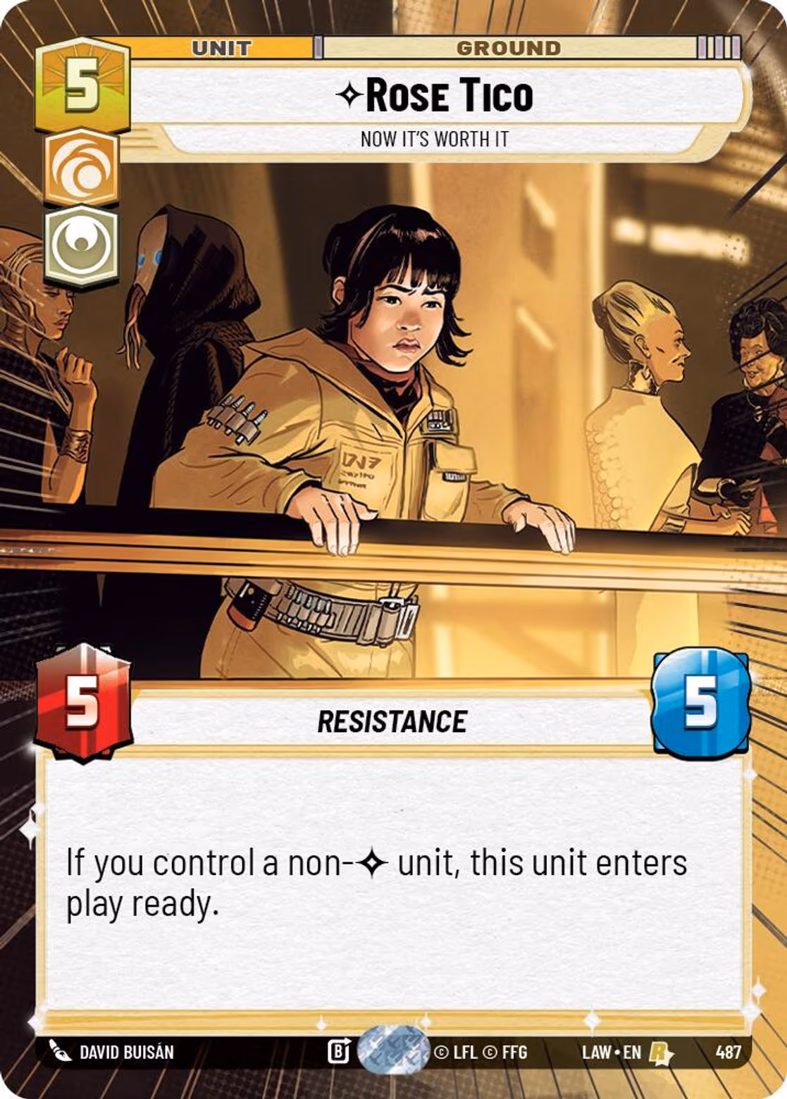 Rose Tico - Now it's Worth It LAW-487 Hyperspace Star Wars Unlimited card