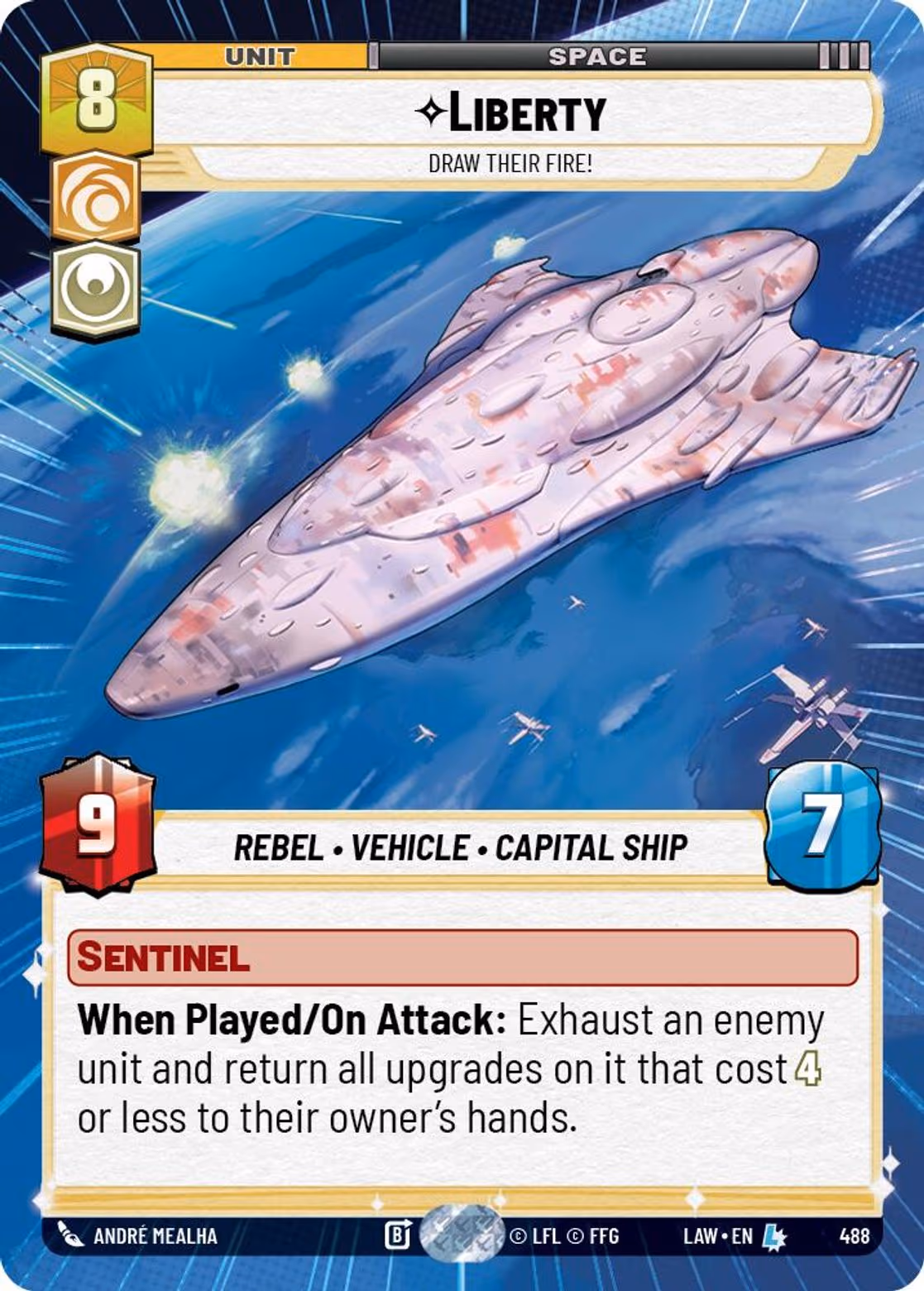 Liberty - Draw Their Fire! LAW-488 Hyperspace Star Wars Unlimited card