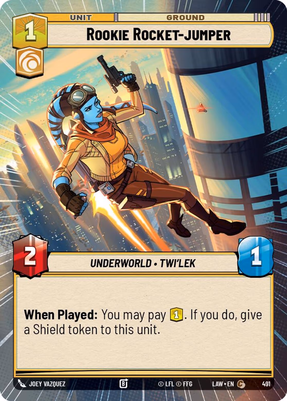 Rookie Rocket-jumper LAW-491 Hyperspace Star Wars Unlimited card