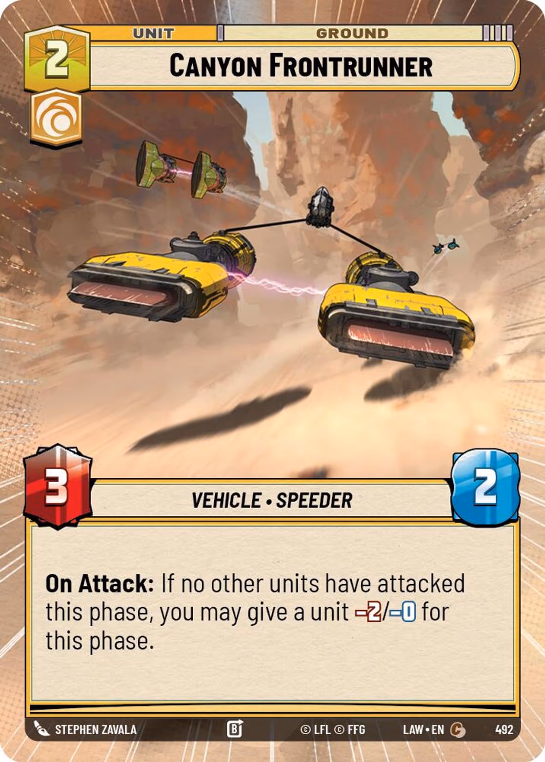 Canyon Frontrunner LAW-492 Hyperspace Star Wars Unlimited card