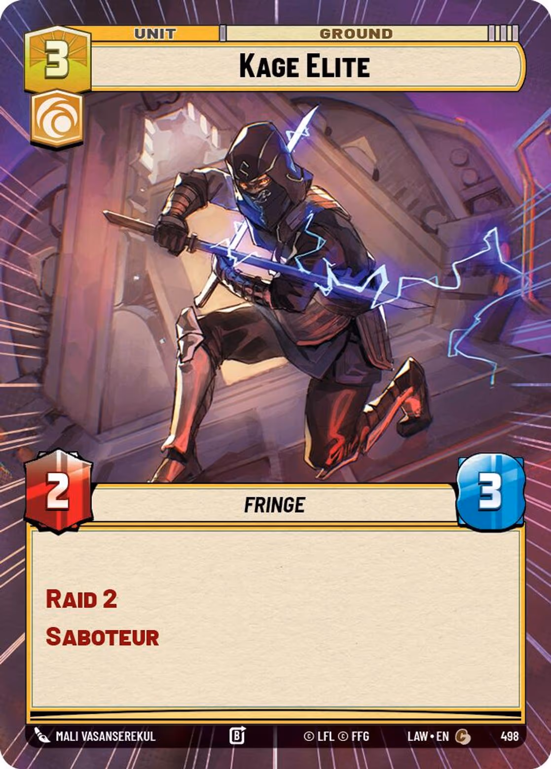 Kage Elite LAW-498 Hyperspace Star Wars Unlimited card