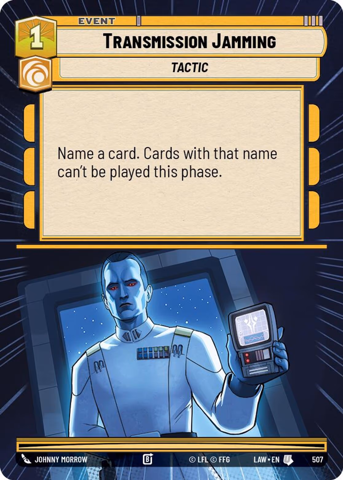 Transmission Jamming LAW-507 Hyperspace Star Wars Unlimited card