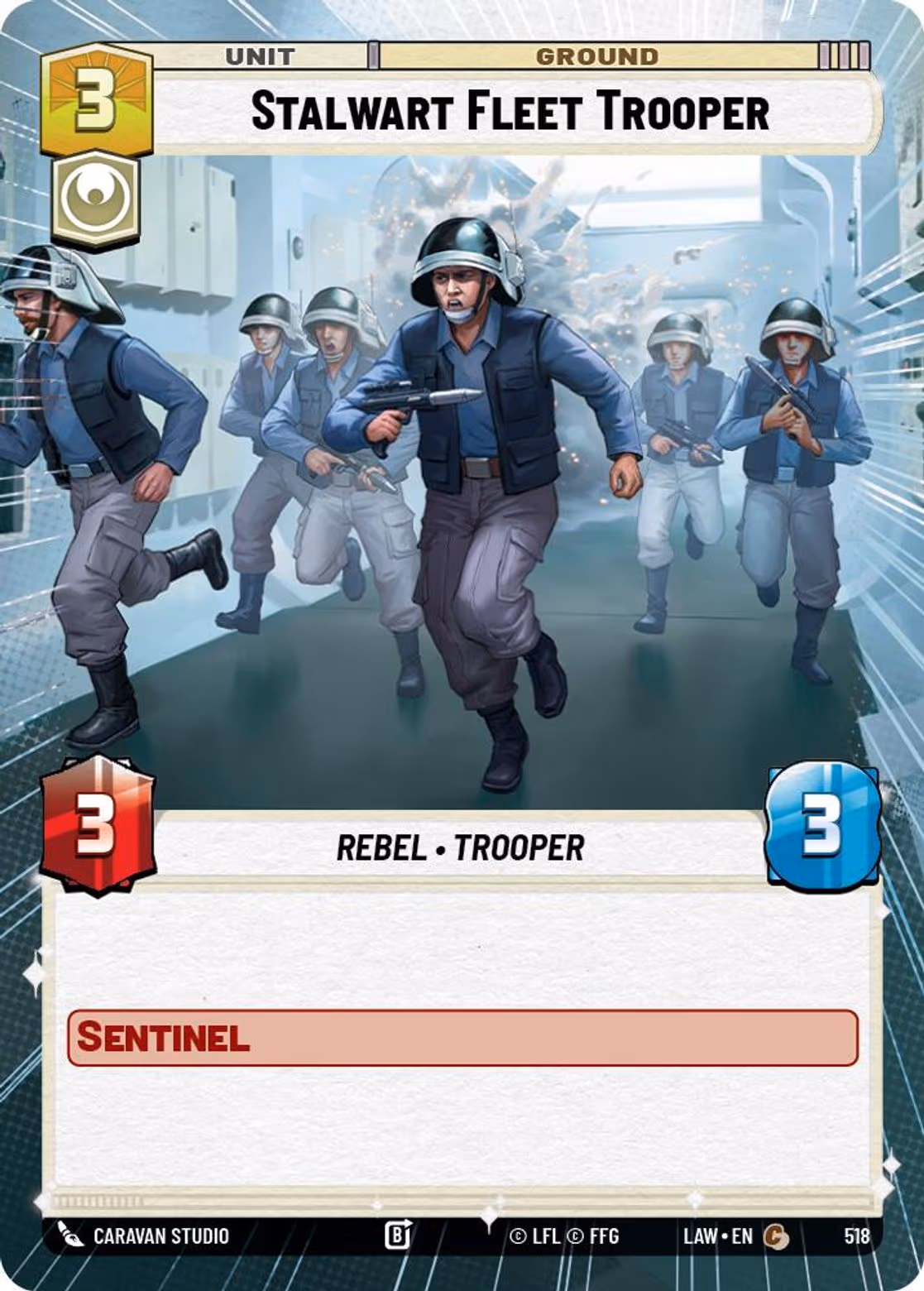 Stalwart Fleet Trooper LAW-518 Hyperspace Star Wars Unlimited card