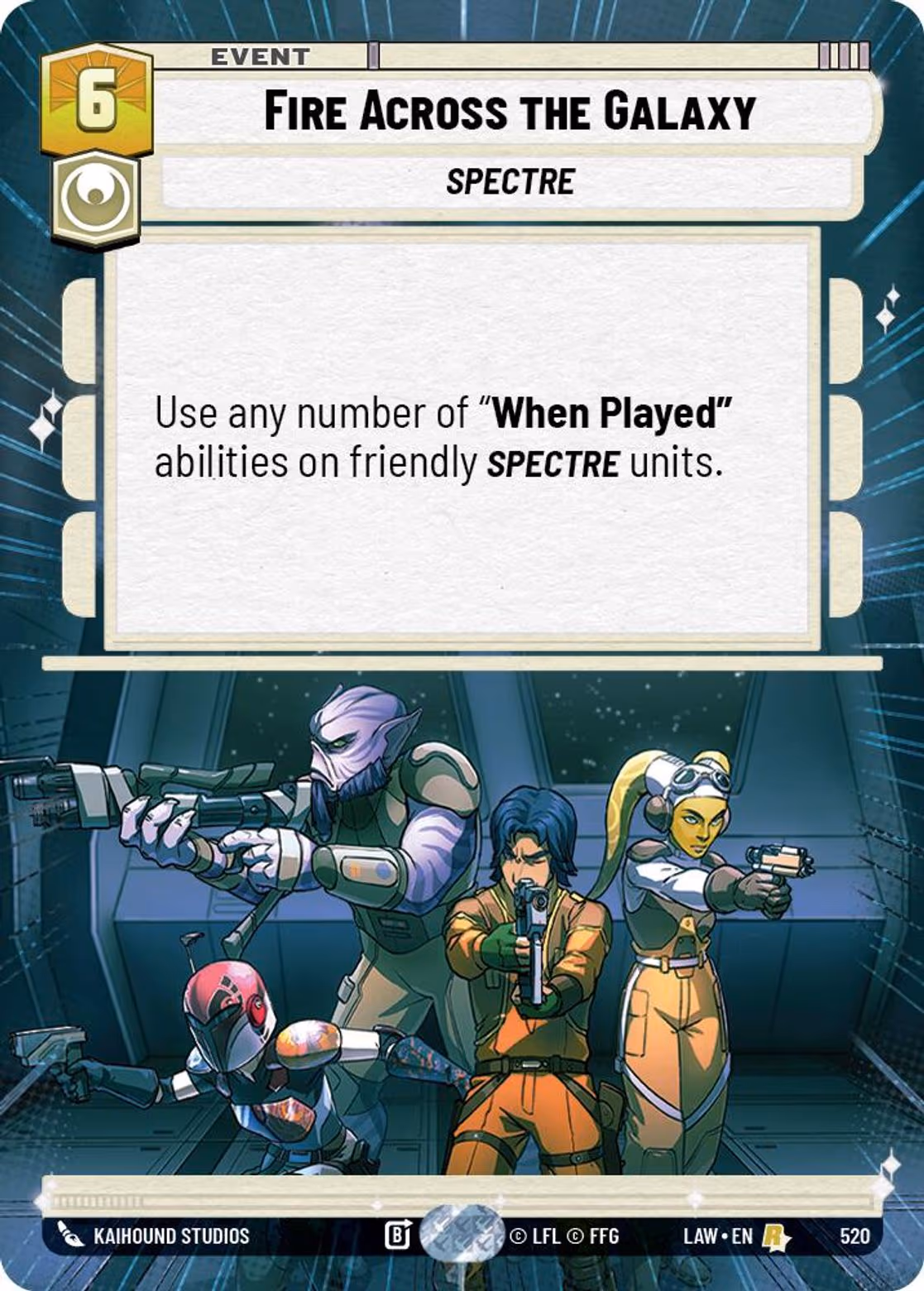 Fire Across the Galaxy LAW-520 Hyperspace Star Wars Unlimited card