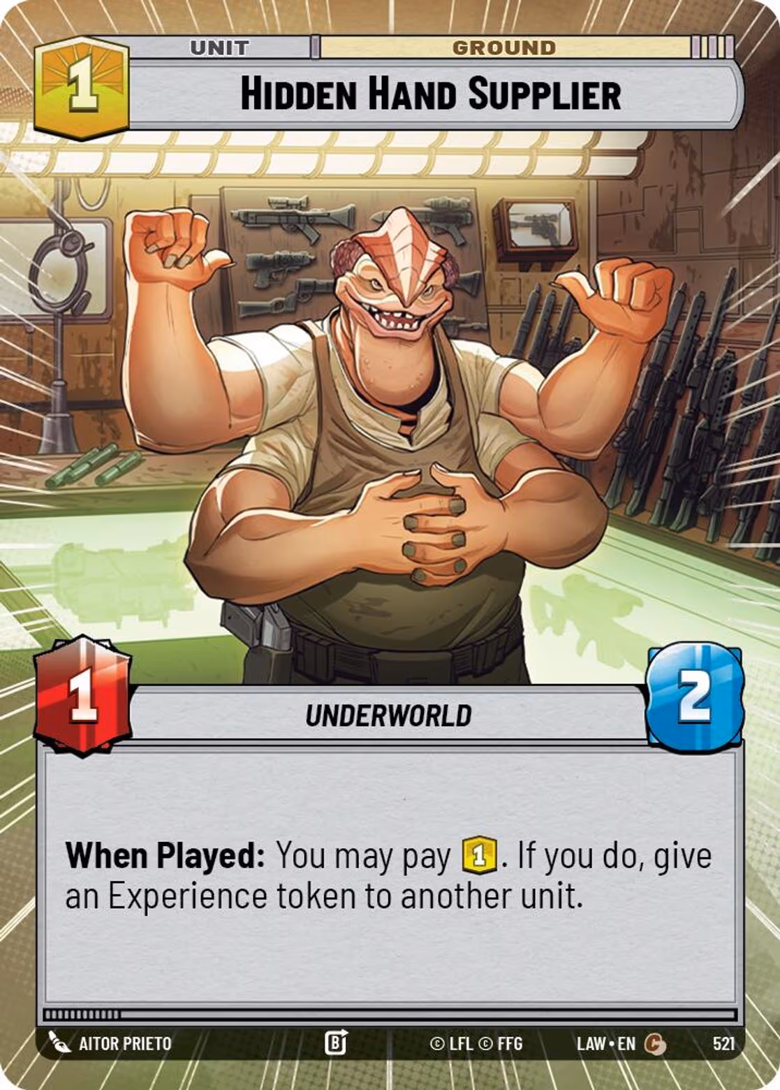 Hidden Hand Supplier LAW-521 Hyperspace Star Wars Unlimited card
