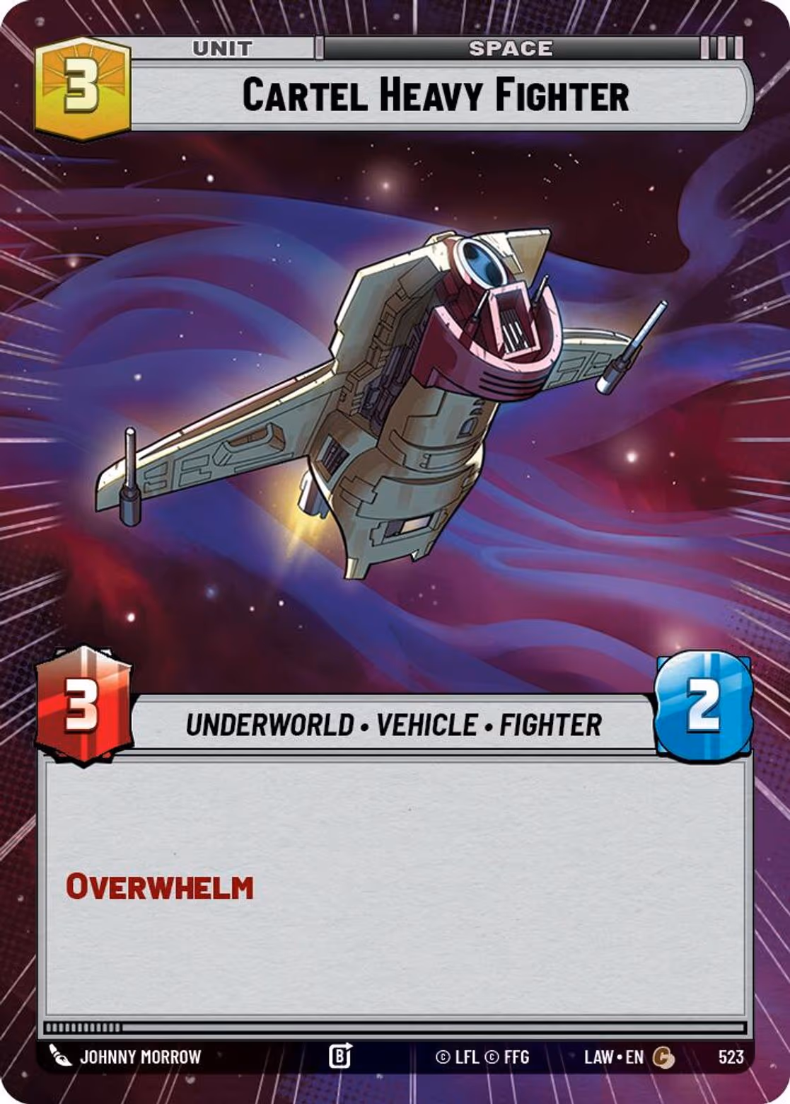 Cartel Heavy Fighter LAW-523 Hyperspace Star Wars Unlimited card