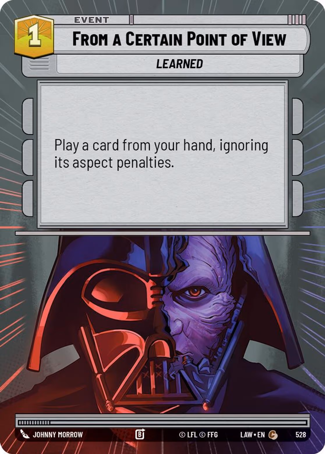 From a Certain Point of View LAW-528 Hyperspace Star Wars Unlimited card