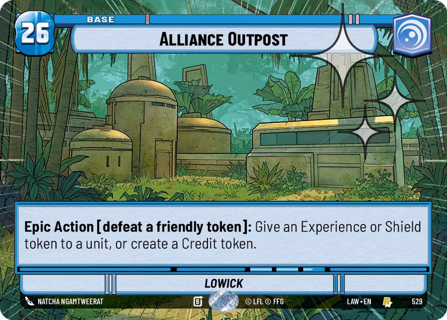 Alliance Outpost - Lowick LAW-529 Hyperspace Foil Star Wars Unlimited card