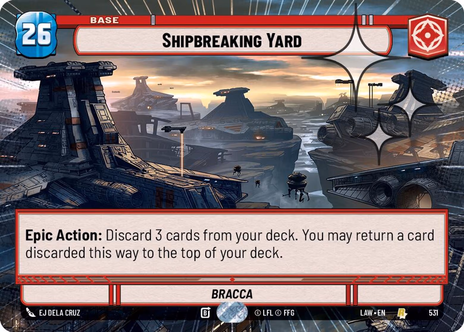 Shipbreaking Yard - Bracca LAW-531 Hyperspace Foil Star Wars Unlimited card
