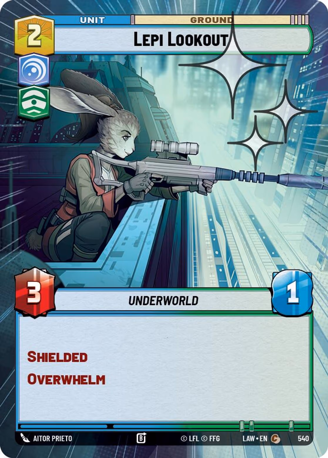 Lepi Lookout LAW-540 Hyperspace Foil Star Wars Unlimited card