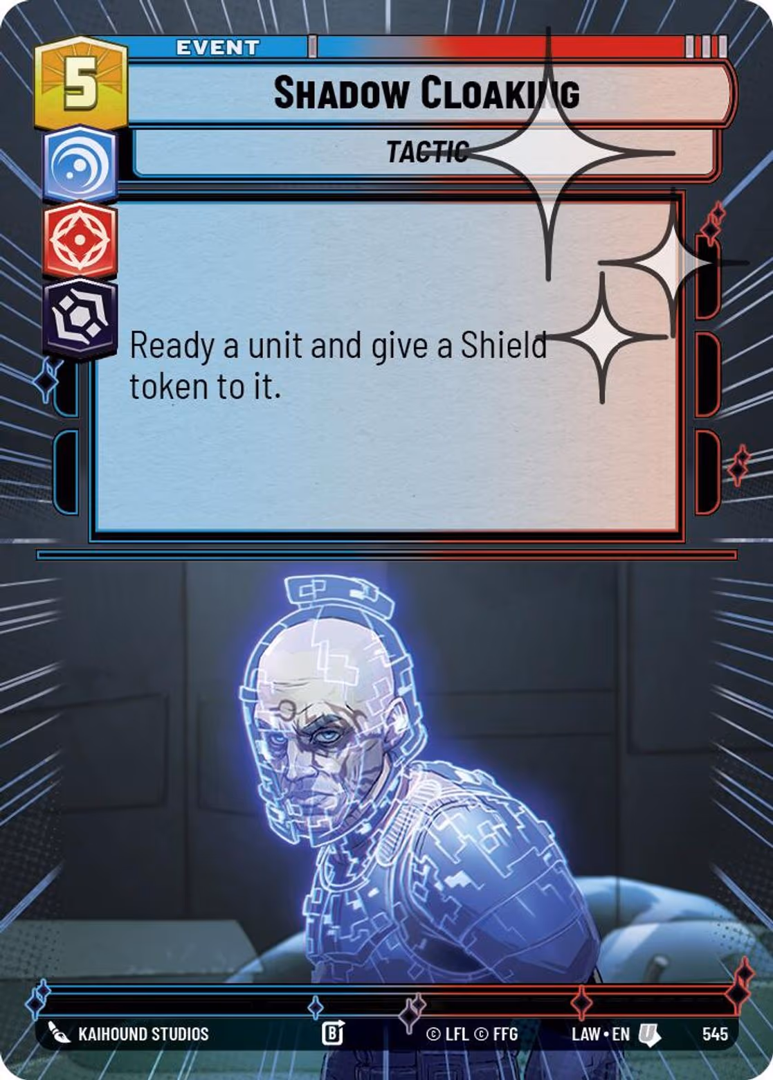 Shadow Cloaking LAW-545 Hyperspace Foil Star Wars Unlimited card