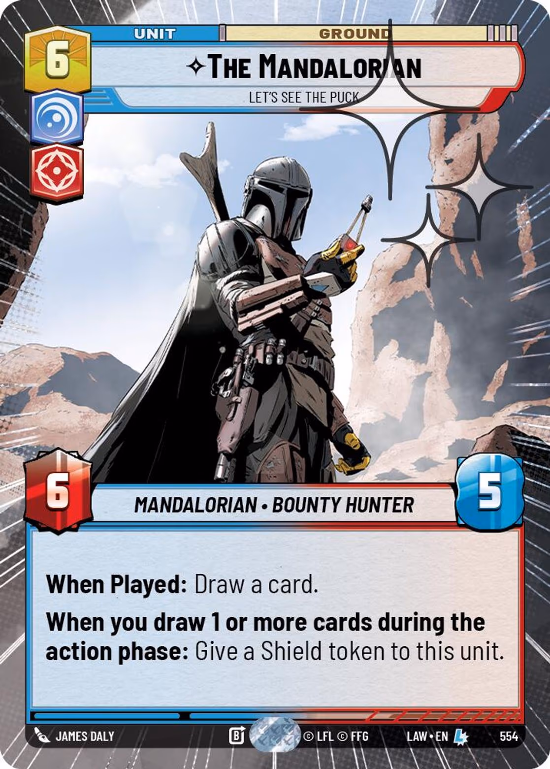 The Mandalorian - Let's See the Puck LAW-554 Hyperspace Foil Star Wars Unlimited card