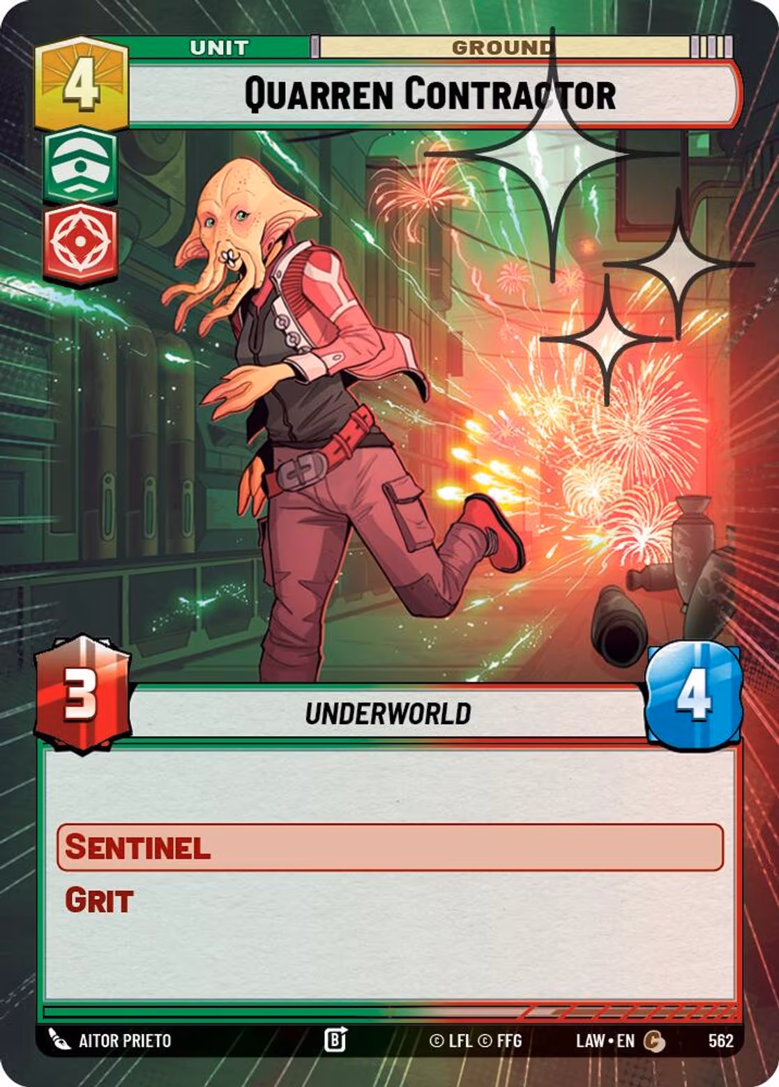 Quarren Contractor LAW-562 Hyperspace Foil Star Wars Unlimited card