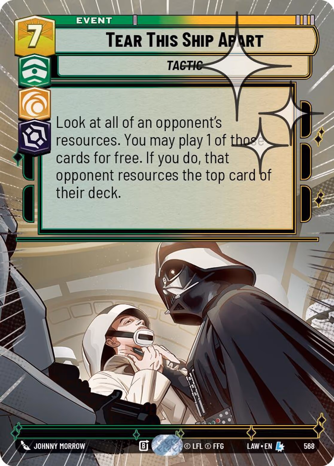 Tear This Ship Apart LAW-568 Hyperspace Foil Star Wars Unlimited card