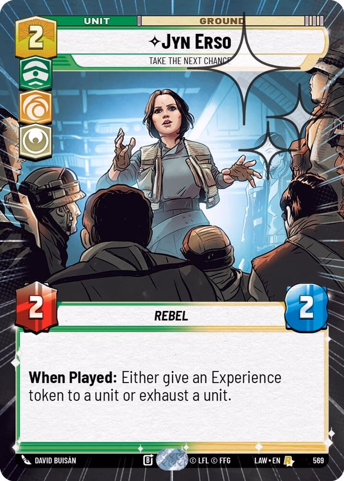 Jyn Erso - Take the Next Chance LAW-569 Hyperspace Foil Star Wars Unlimited card
