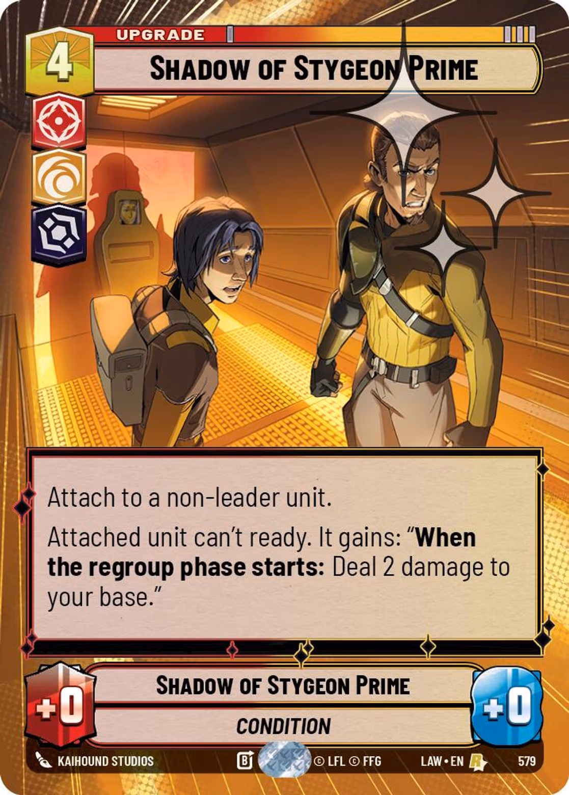 Shadow of Stygeon Prime LAW-579 Hyperspace Foil Star Wars Unlimited card