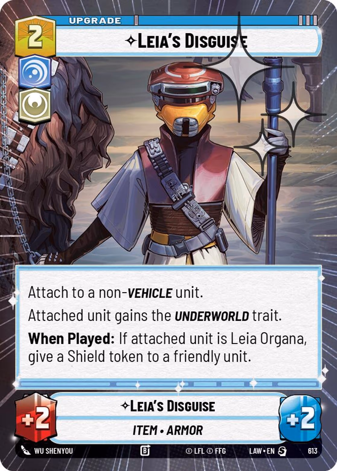 Leia's Disguise LAW-613 Hyperspace Foil Star Wars Unlimited card