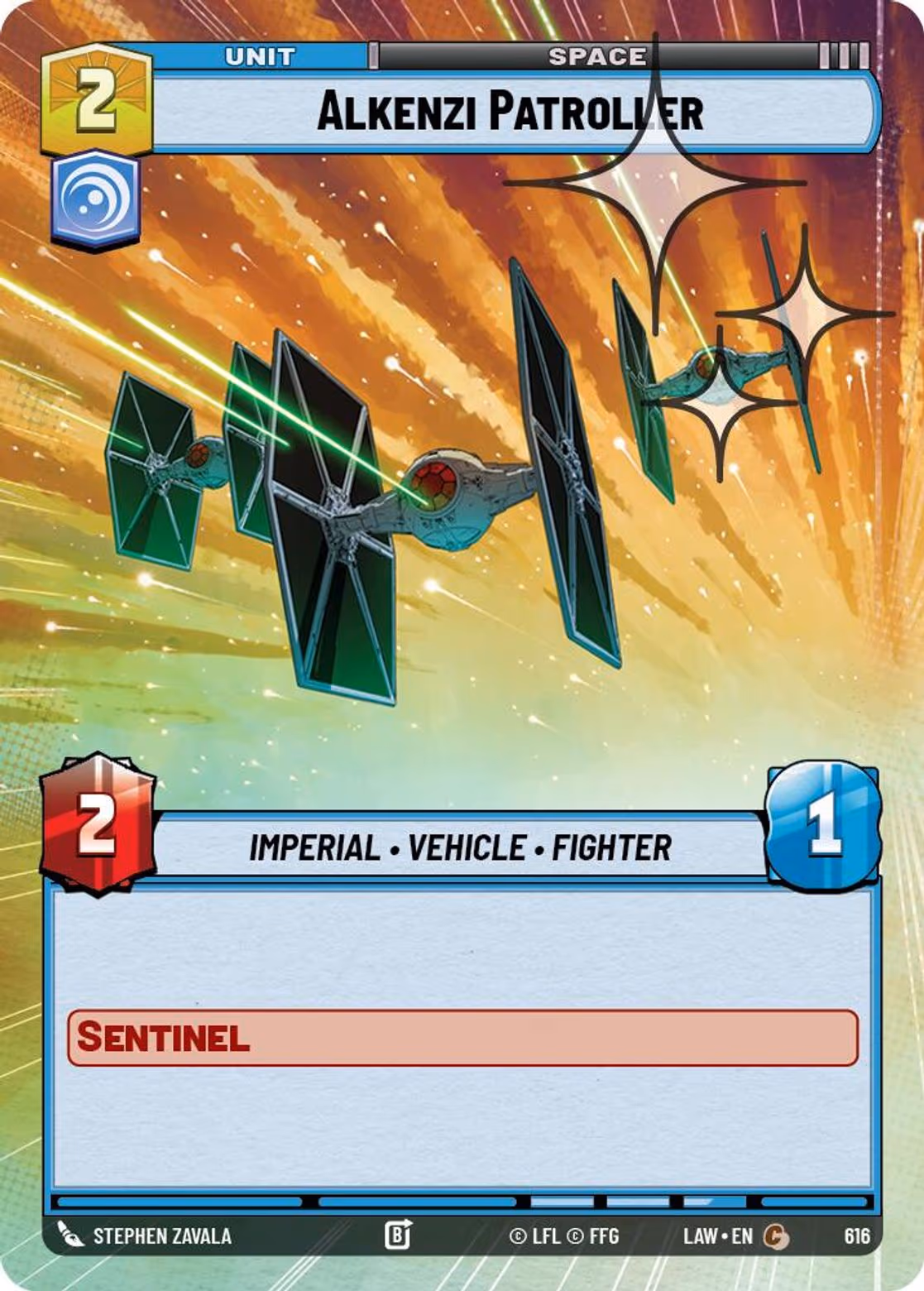 Alkenzi Patroller LAW-616 Hyperspace Foil Star Wars Unlimited card