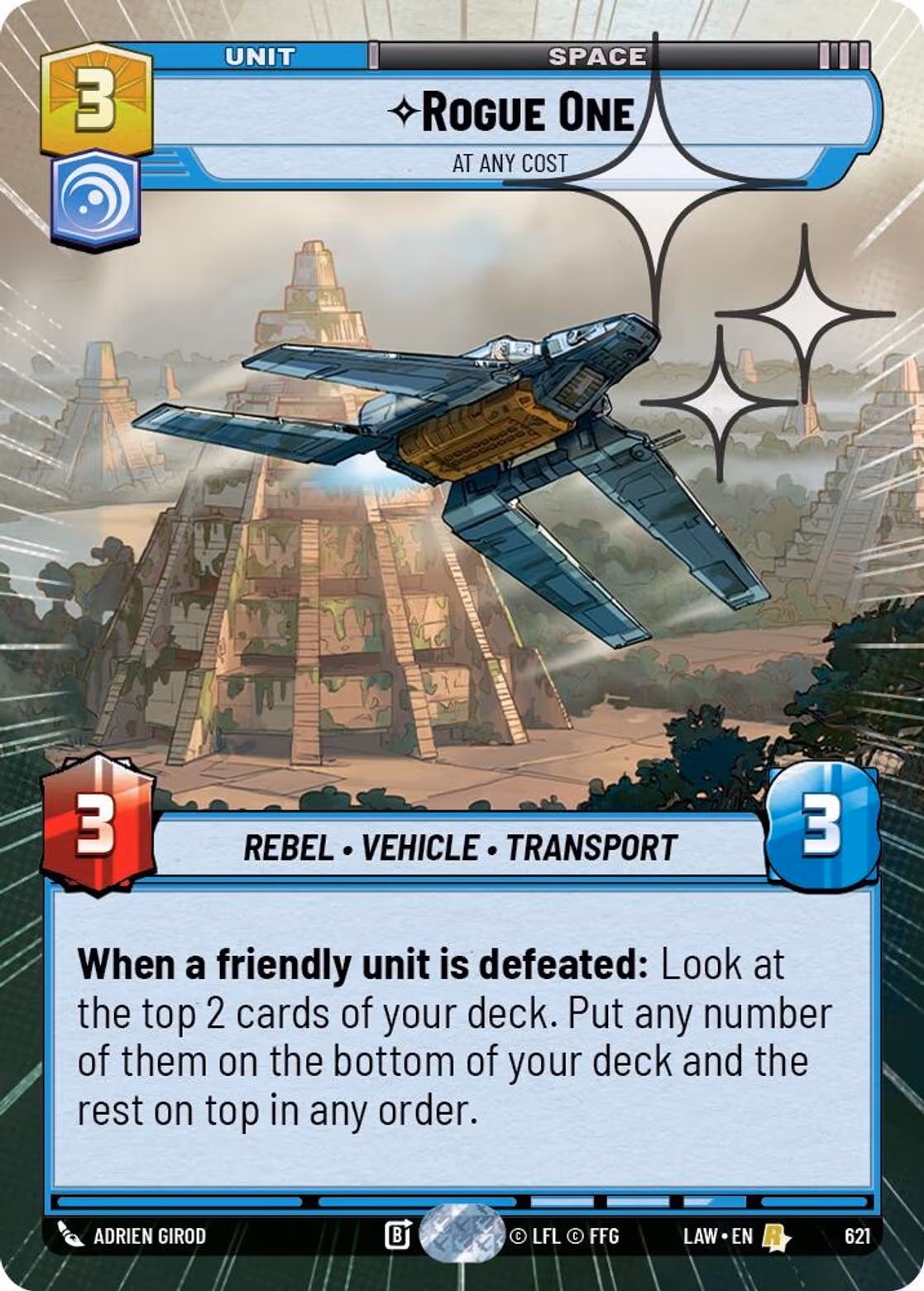 Rogue One - At Any Cost LAW-621 Hyperspace Foil Star Wars Unlimited card