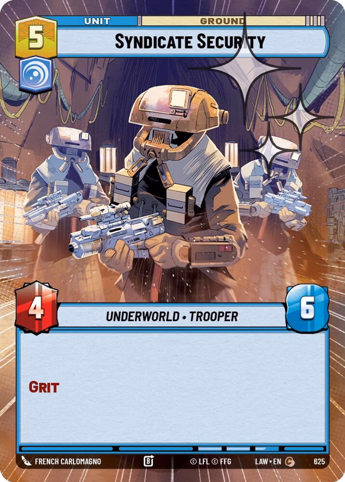 Syndicate Security LAW-625 Hyperspace Foil Star Wars Unlimited card