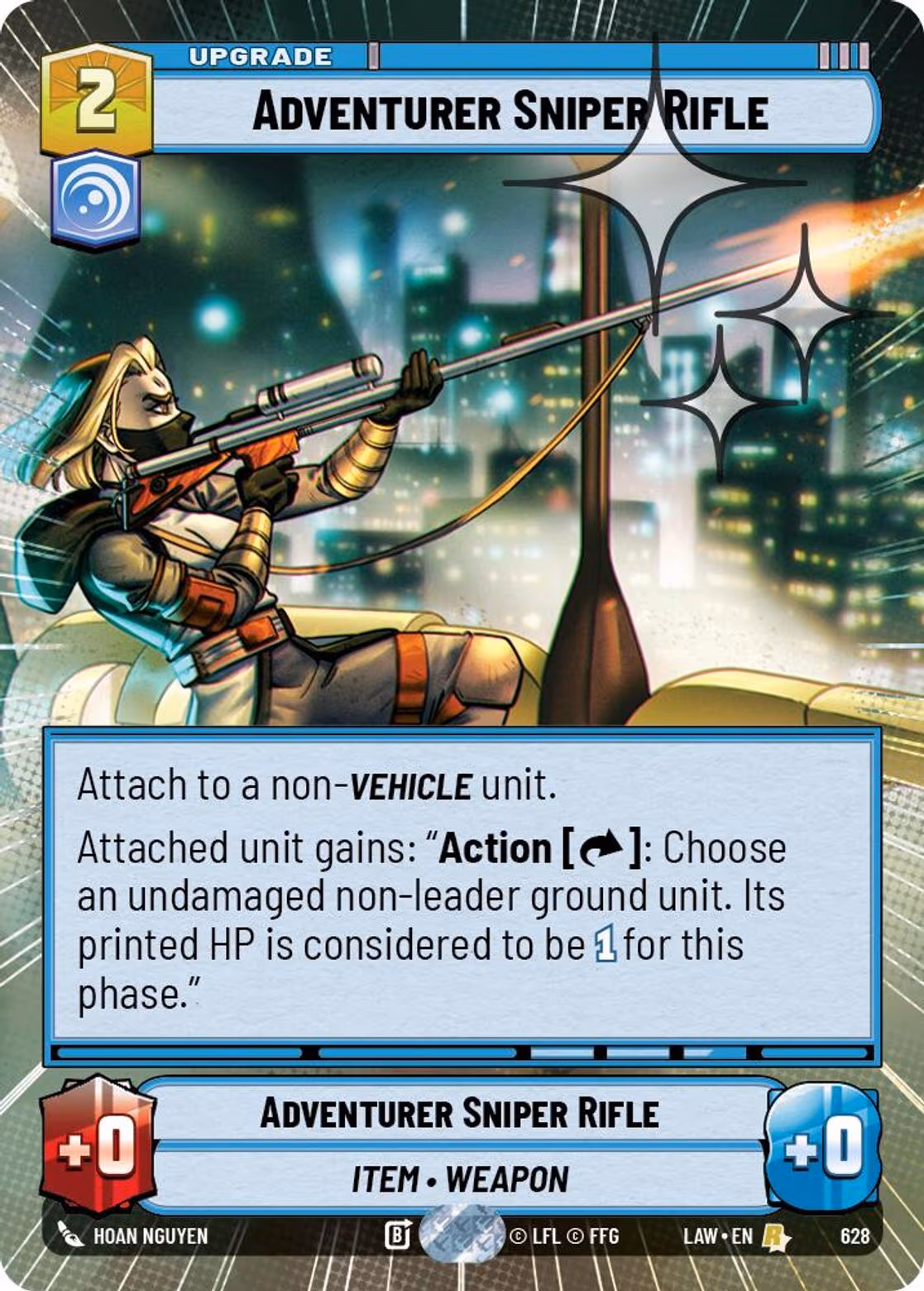 Adventurer Sniper Rifle LAW-628 Hyperspace Foil Star Wars Unlimited card