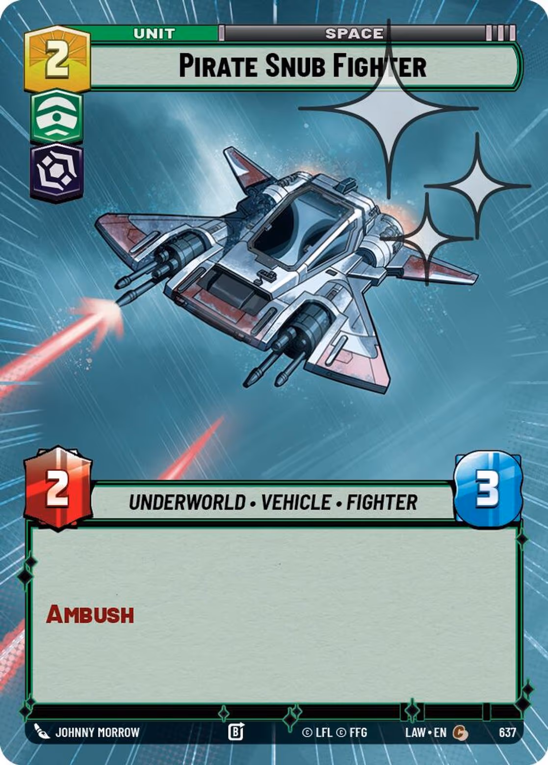 Pirate Snub Fighter LAW-637 Hyperspace Foil Star Wars Unlimited card