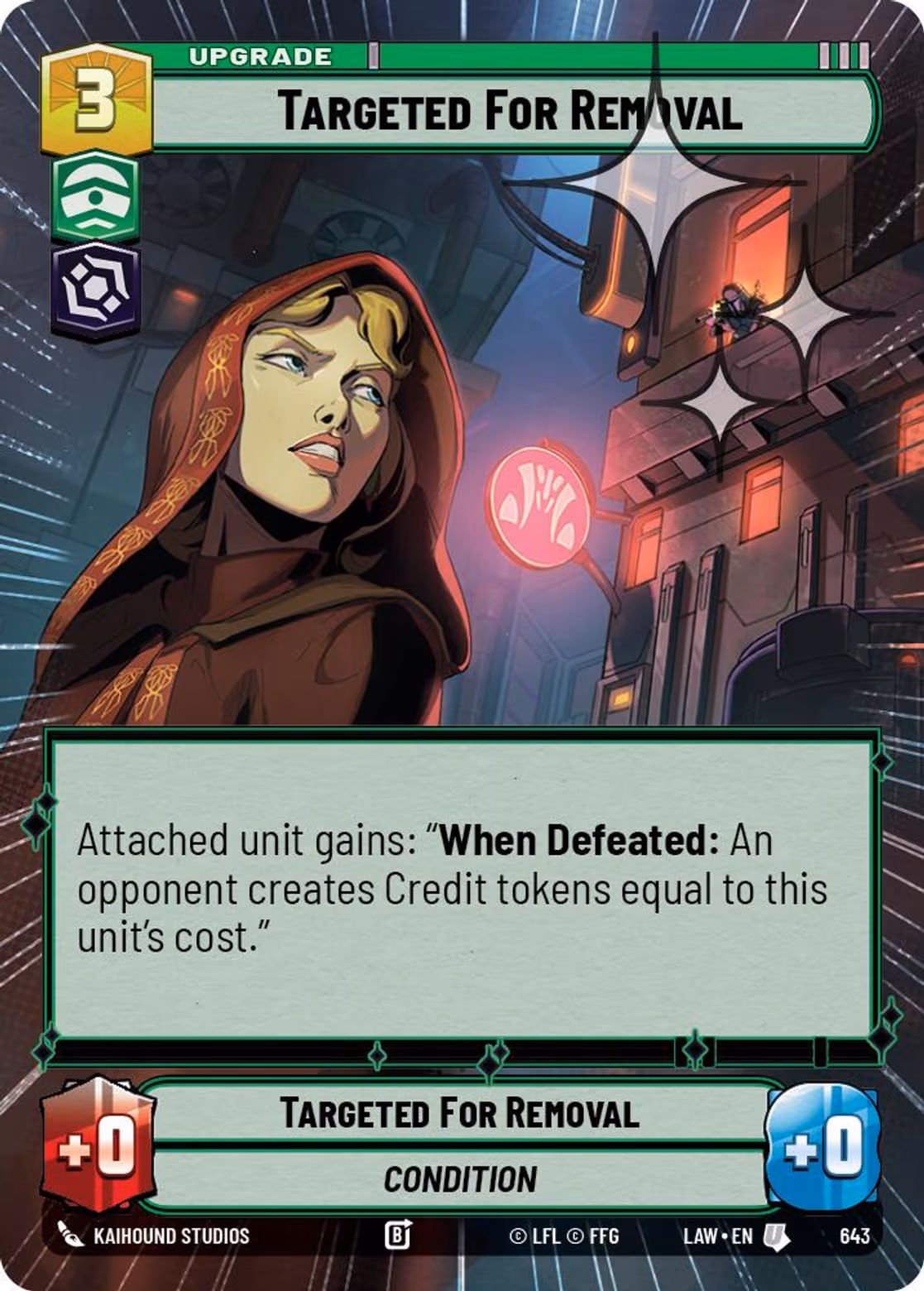 Targeted For Removal LAW-643 Hyperspace Foil Star Wars Unlimited card