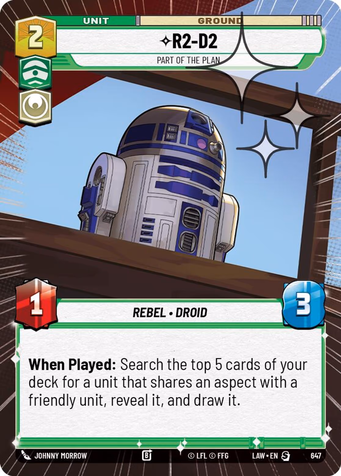 R2-D2 - Part of the Plan LAW-647 Hyperspace Foil Star Wars Unlimited card