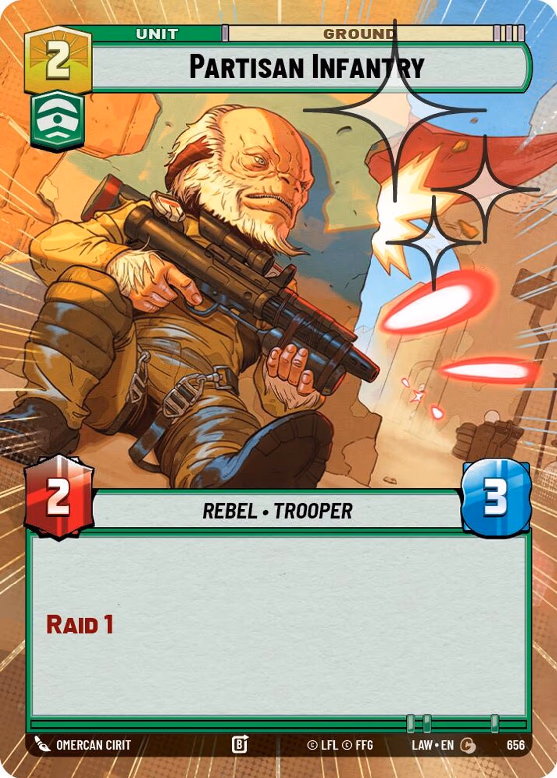 Partisan Infantry LAW-656 Hyperspace Foil Star Wars Unlimited card