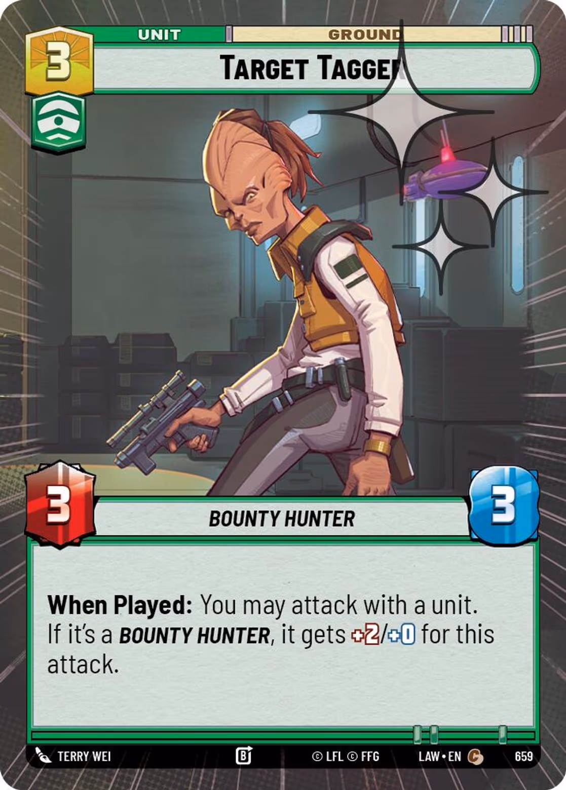 Target Tagger LAW-659 Hyperspace Foil Star Wars Unlimited card