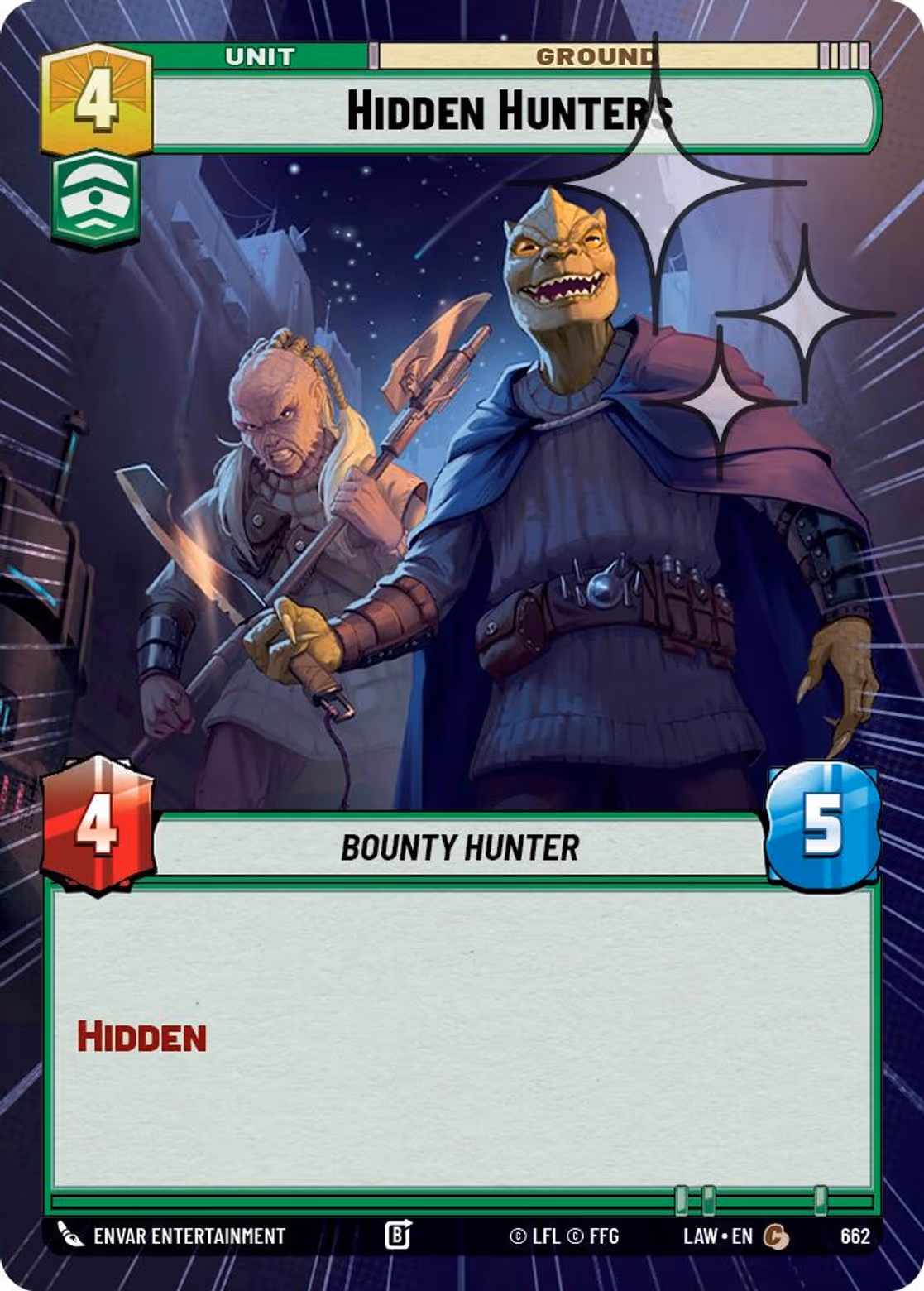 Hidden Hunters LAW-662 Hyperspace Foil Star Wars Unlimited card