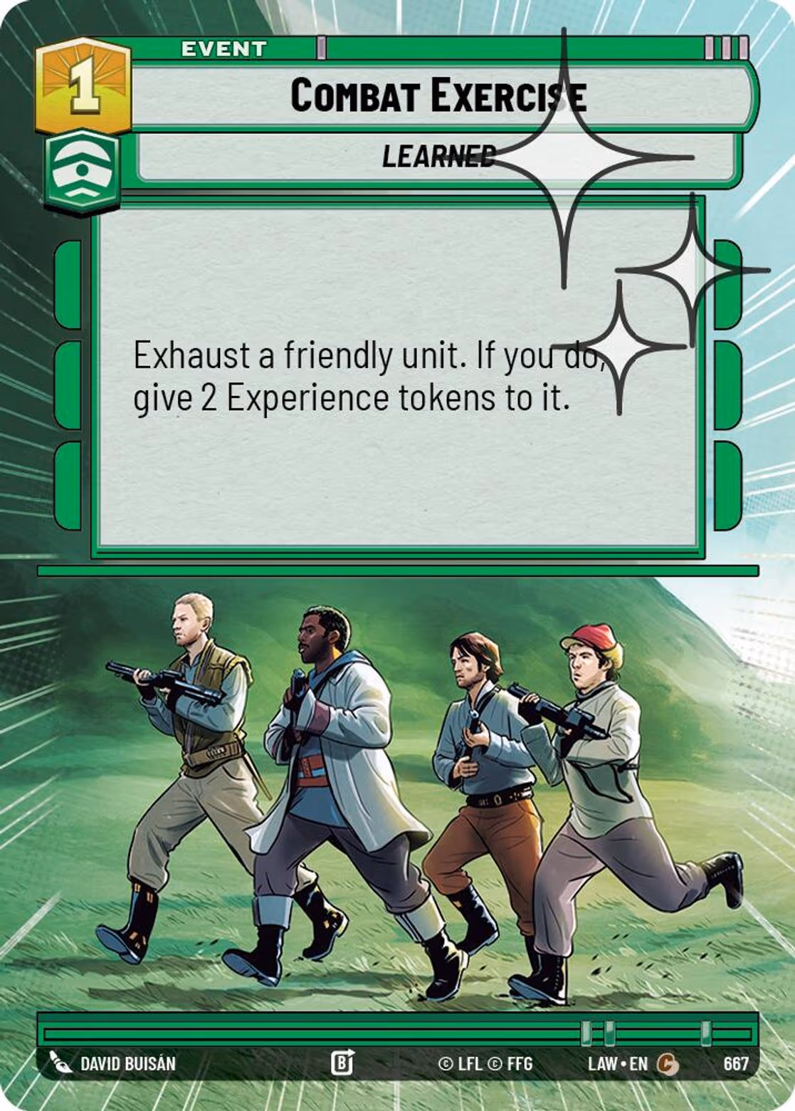Combat Exercise LAW-667 Hyperspace Foil Star Wars Unlimited card