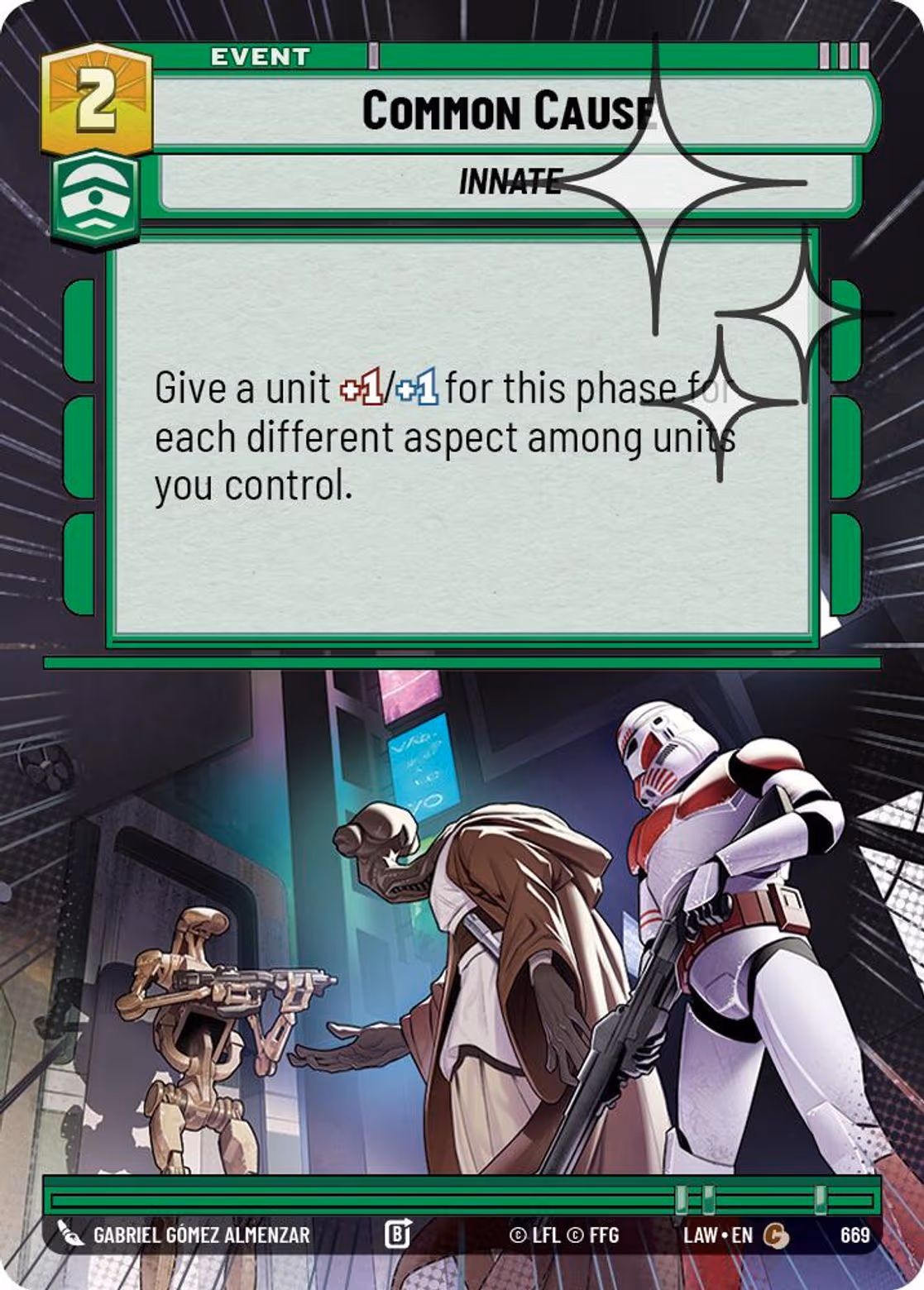 Common Cause LAW-669 Hyperspace Foil Star Wars Unlimited card