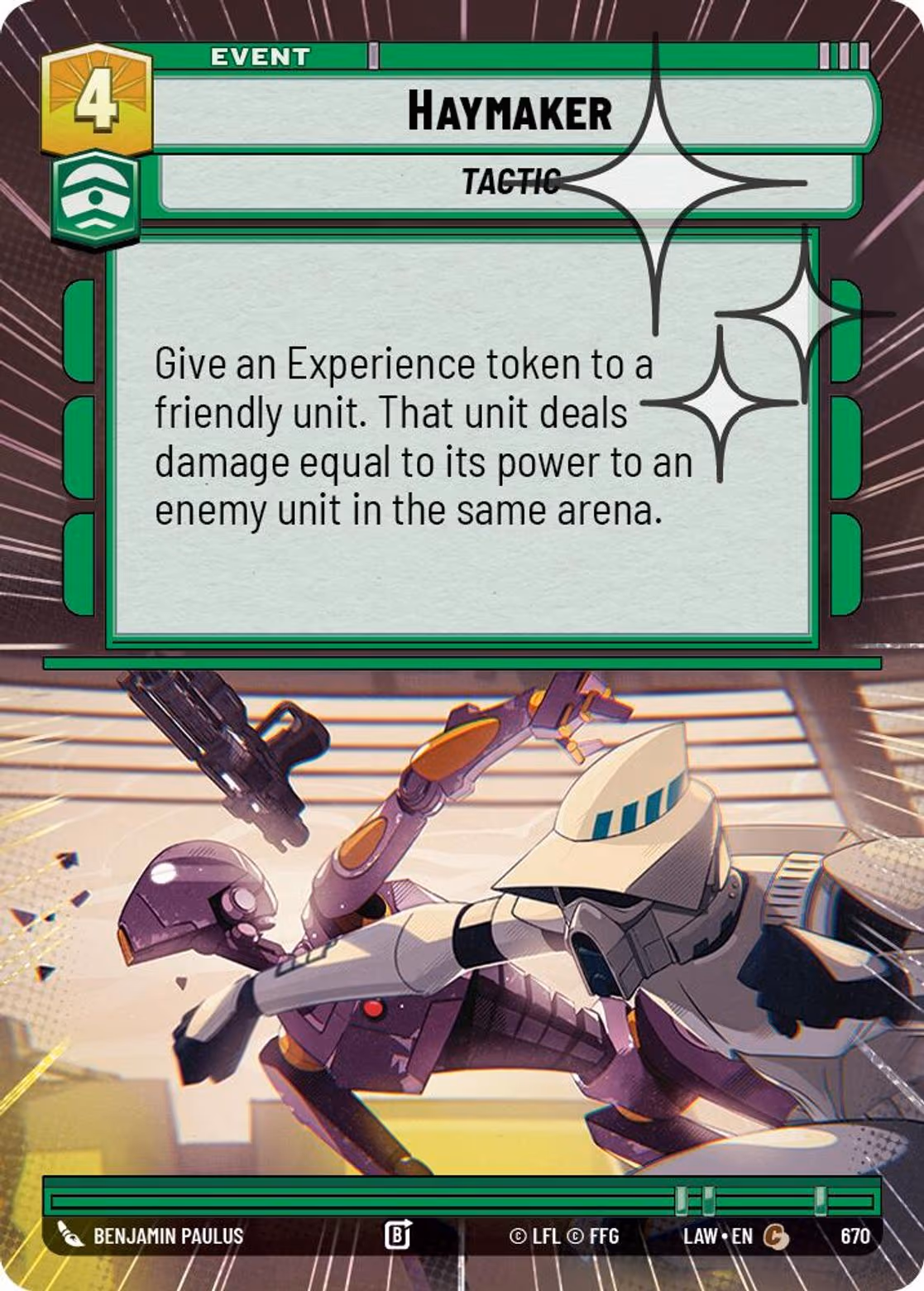 Haymaker LAW-670 Hyperspace Foil Star Wars Unlimited card